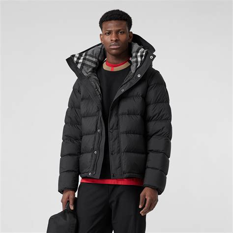 burberry men's jacket puffer|detachable sleeve hooded puffer jacket.